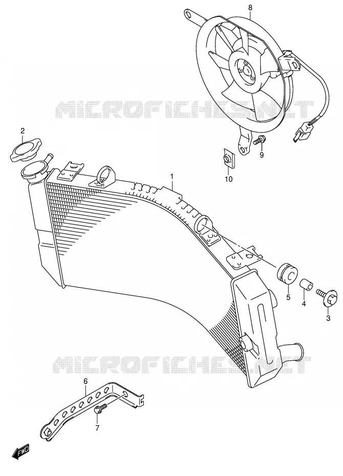 RADIATOR Suzuki MOTO 600 GSX-R 2002  GSX-R600K2(E2)
