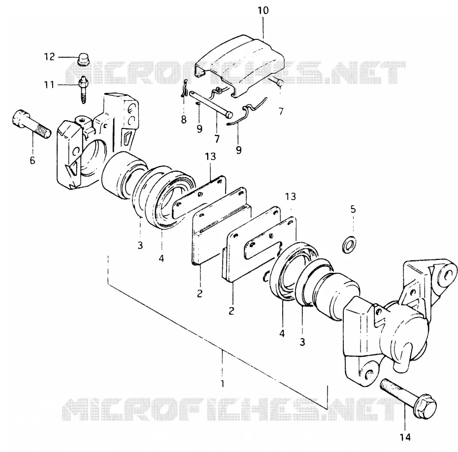 REAR CALIPER (E2) Suzuki MOTO 400 GSX 1983  GSX400FD