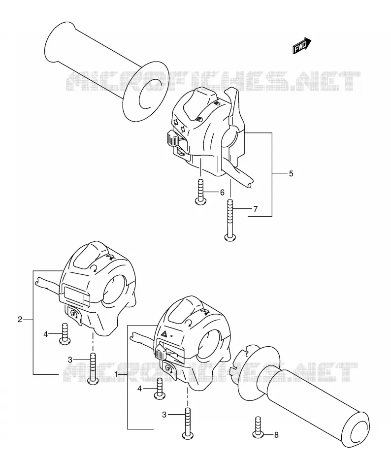 SCHAKELAARS (MODELE K3) Suzuki MOTO 1300 HAYABUSA 2001  GSX1300RU2K1(E2)