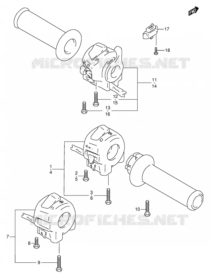 SCHAKELAARS (MODELE V/W/X) Suzuki MOTO 600 BANDIT 1996  GSF600T(E2)