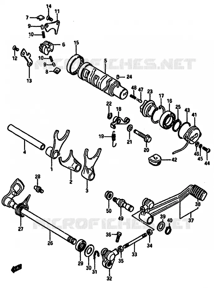 SCHAKELEN ASSY Suzuki MOTO 750 GSX-R 1986  GSX-750G(F/G/H) E34