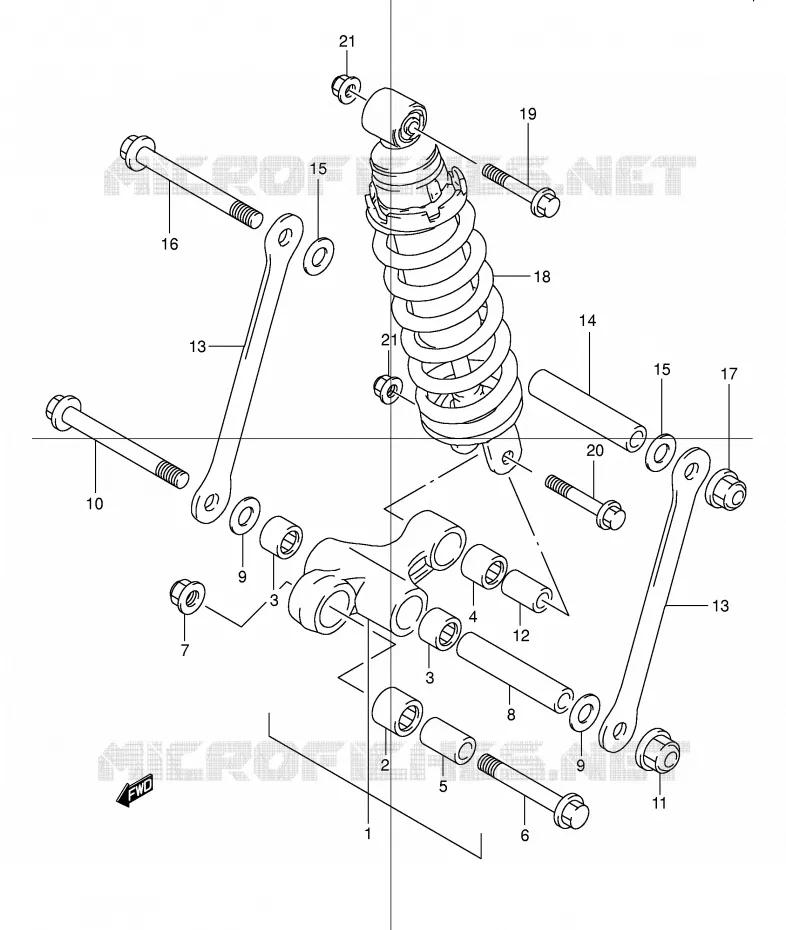 SCHOKBREKER AANEENSCHAKELING Suzuki MOTO 600 BANDIT 2001  GSF600SK1(E2)