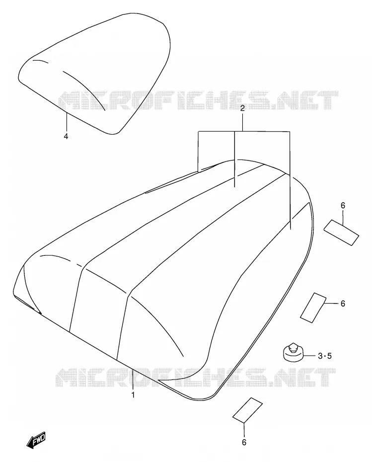 SEAT COWL (MODELE W) Suzuki MOTO 750 GSX-R 1997  GSX-R750V(E2)