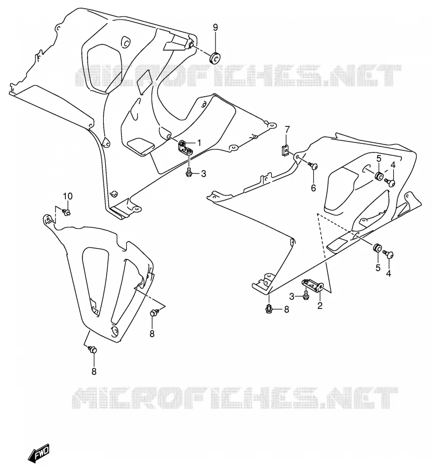 SIDE KUIP Suzuki MOTO 600 GSX-R 2004  GSX-R600U3K4(E2)