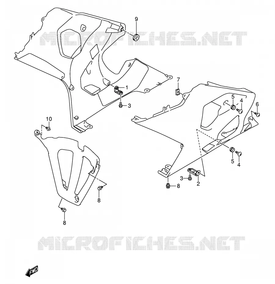 SIDE KUIP Suzuki MOTO 750 GSX-R 2004  GSX-R750U2K4(E2)
