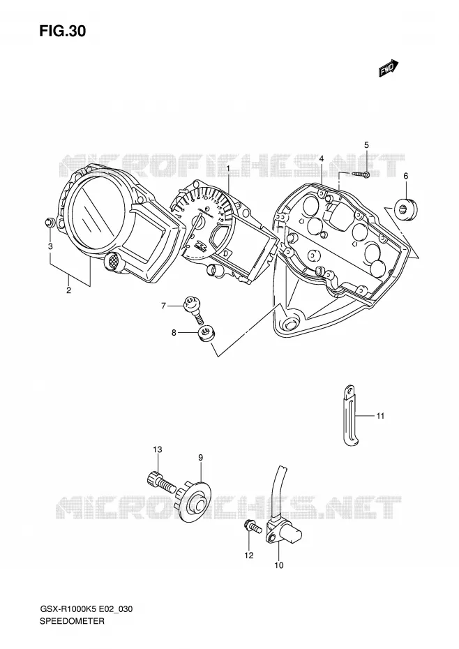 SNELHEIDSMETER Suzuki MOTO 1000 GSX-R 2006  GSX-R1000K6(E2)
