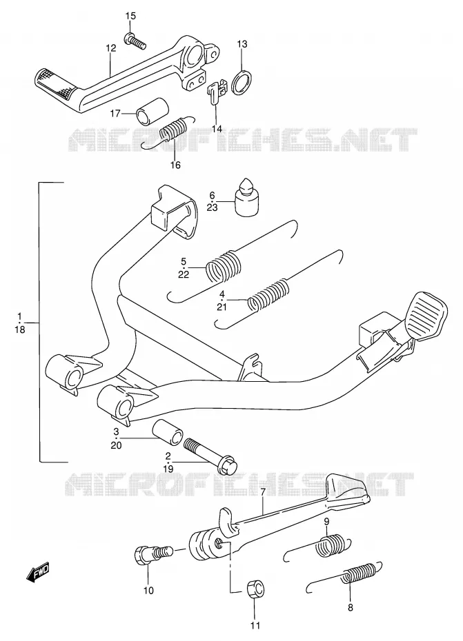 STAND (MODELE W/X) Suzuki MOTO 600 BANDIT 1996  GSF600UT(E2)