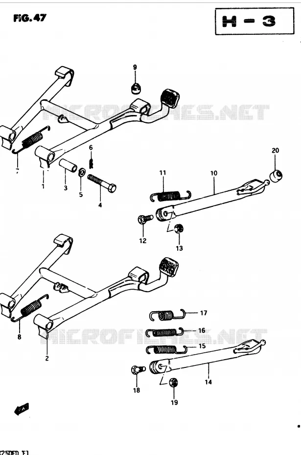 STAND Suzuki MOTO 250 GSX 1983  GSX250ED(Z/D)