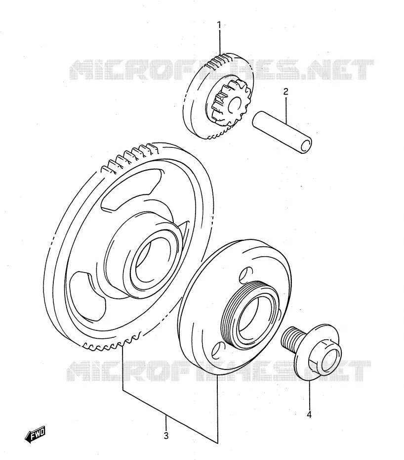 STARTMOTOR CLUTCH Suzuki MOTO 1100 GSX-F 1993  GSX1100FP(E28)
