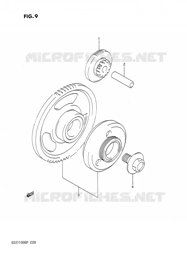 STARTMOTOR CLUTCH Suzuki MOTO 1100 GSX-G 1991  GSX1100GM(E28)