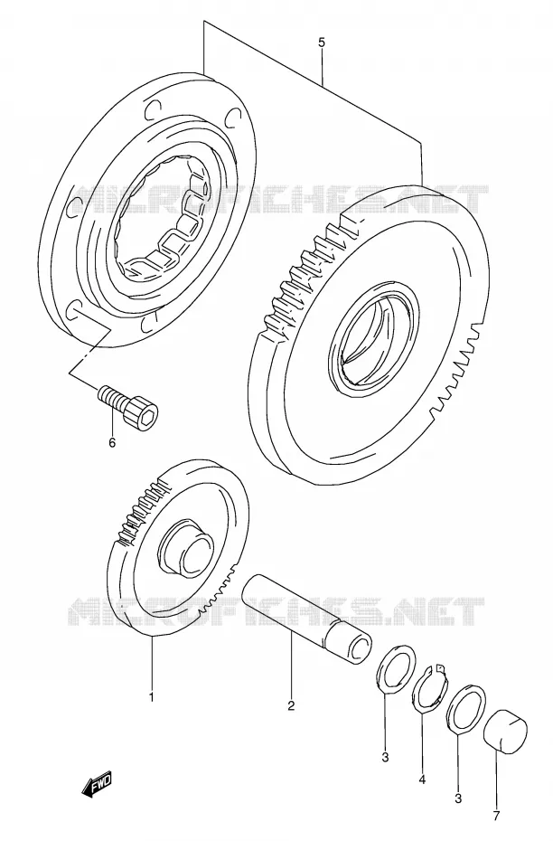 STARTMOTOR CLUTCH Suzuki MOTO 1100 GSX-R 1995  GSX-R1100WSKS(E28)