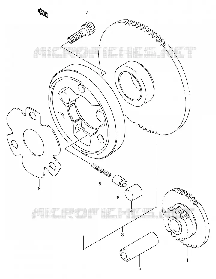 STARTMOTOR CLUTCH Suzuki MOTO 250 BANDIT 2000  GSF250VY(E24)