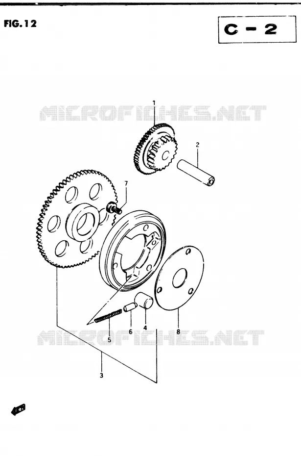 STARTMOTOR CLUTCH Suzuki MOTO 250 GSX 1982  GSX250Z(Z/D)