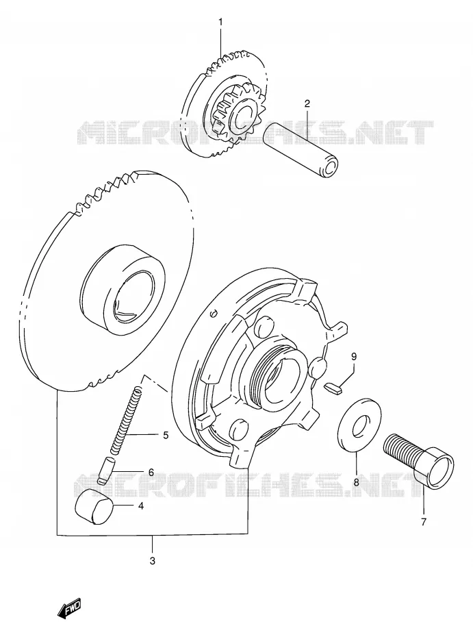 STARTMOTOR CLUTCH Suzuki MOTO 400 GSX 1997  GSX400V(E30)