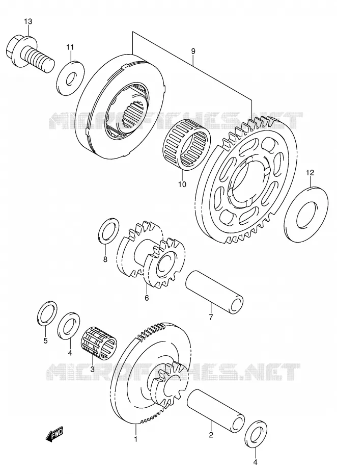 STARTMOTOR CLUTCH Suzuki MOTO 600 GSX-R 2001  GSX-R600U2K1(E2)