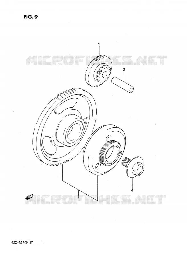 STARTMOTOR CLUTCH Suzuki MOTO 750 GSX-R 1991  GSX-R750M(E1)