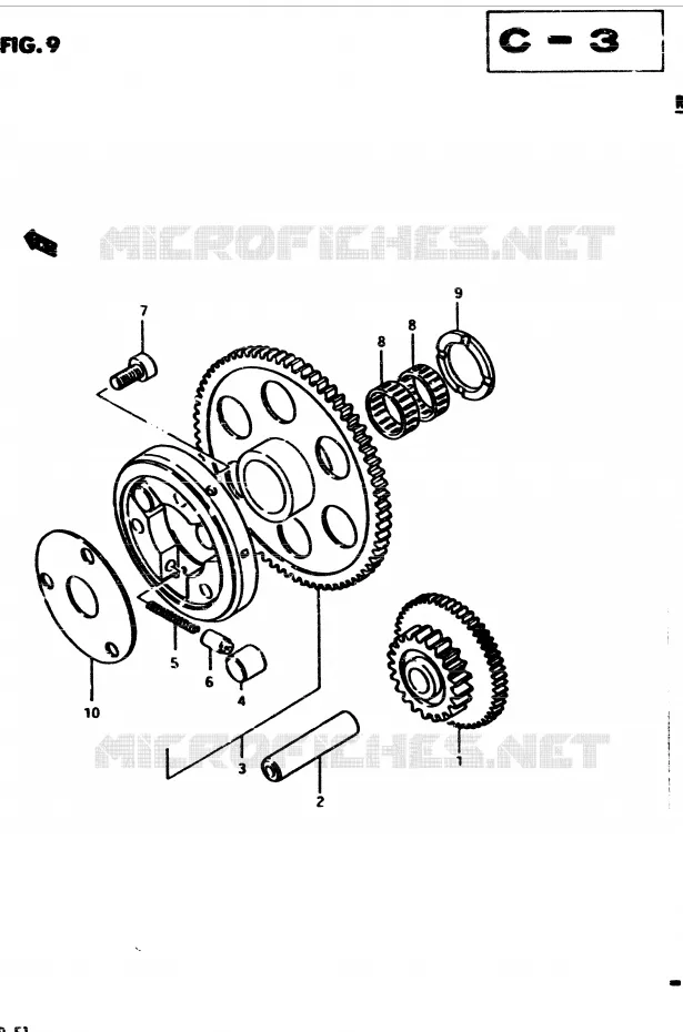 STARTMOTOR CLUTCH Suzuki MOTO 850 GS 1983  GS850GD(E1)