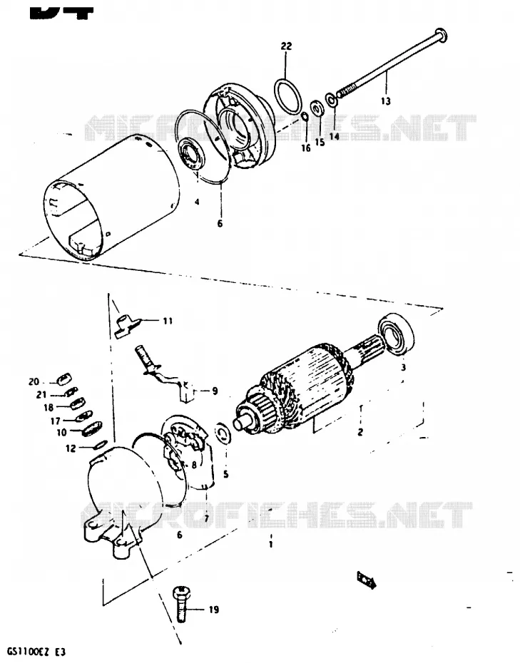 STARTMOTOR (GSX1100ESD) Suzuki MOTO 1100 GSX 1982  GSX1100Z(Z/D)