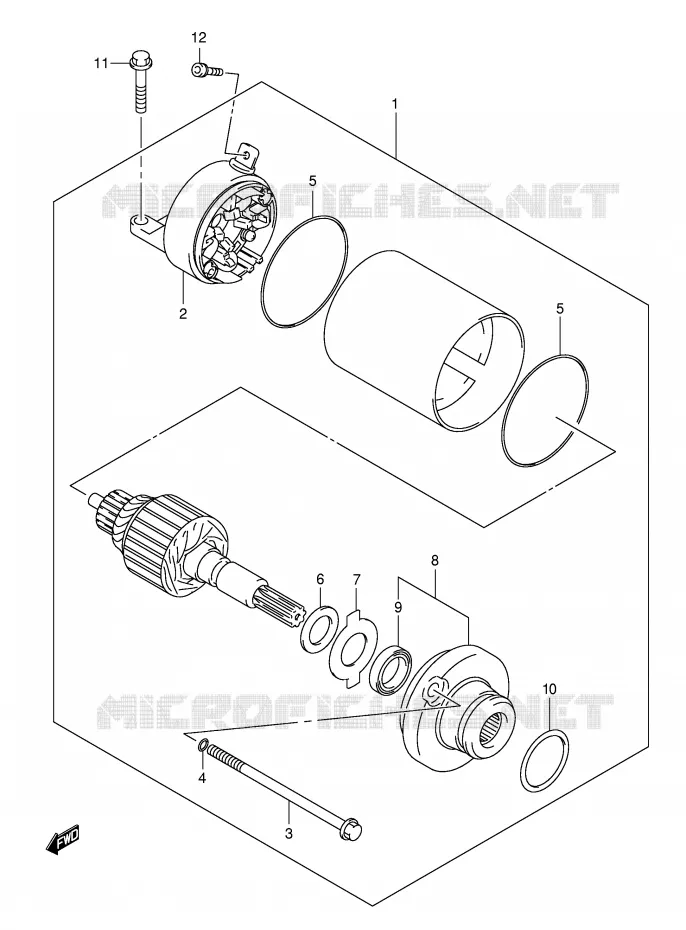 STARTMOTOR (MODELE Y) Suzuki MOTO 600 GSX-R 2000  GSX-R600Y(E2)