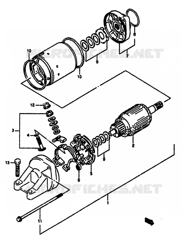 STARTMOTOR Suzuki MOTO 1100 GSX-R 1992  GSX-R1100 N (M/N)