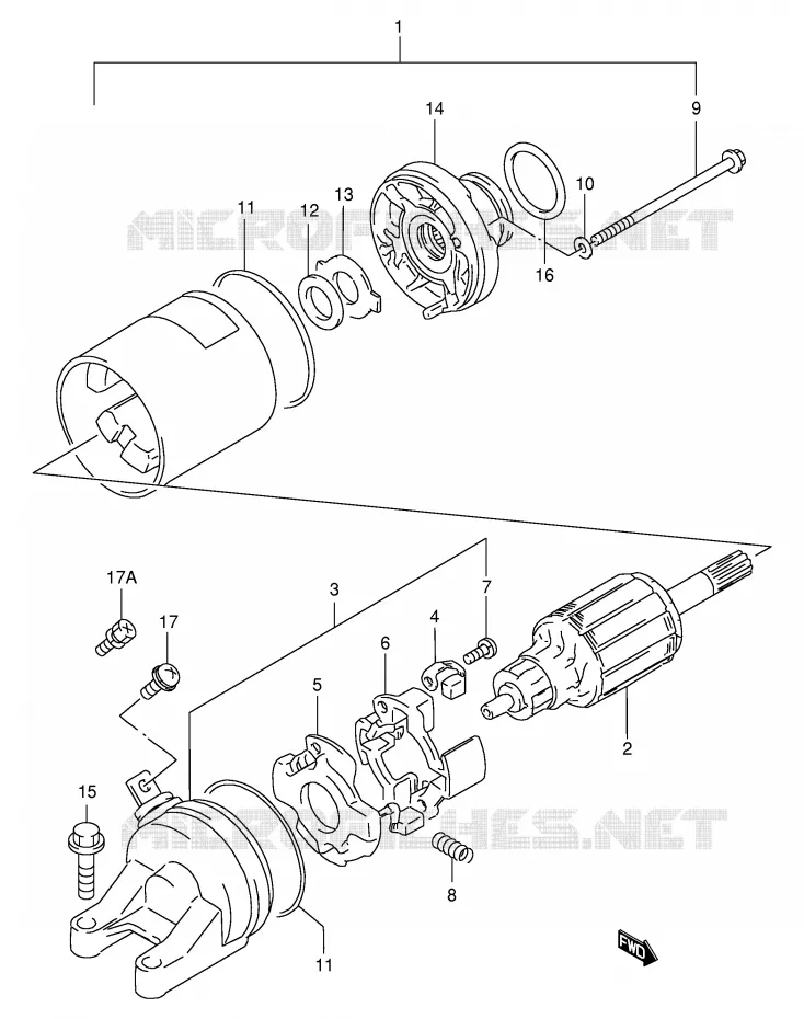 STARTMOTOR Suzuki MOTO 400 GSX-R 1990  GSX-R400RL(E30)