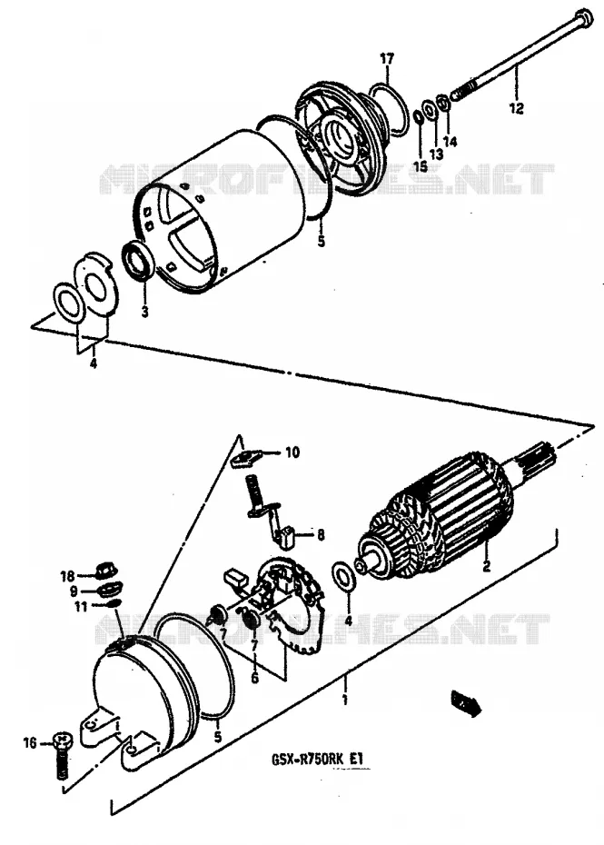 STARTMOTOR Suzuki MOTO 750 GSX-R 1989  GSX-R750RK