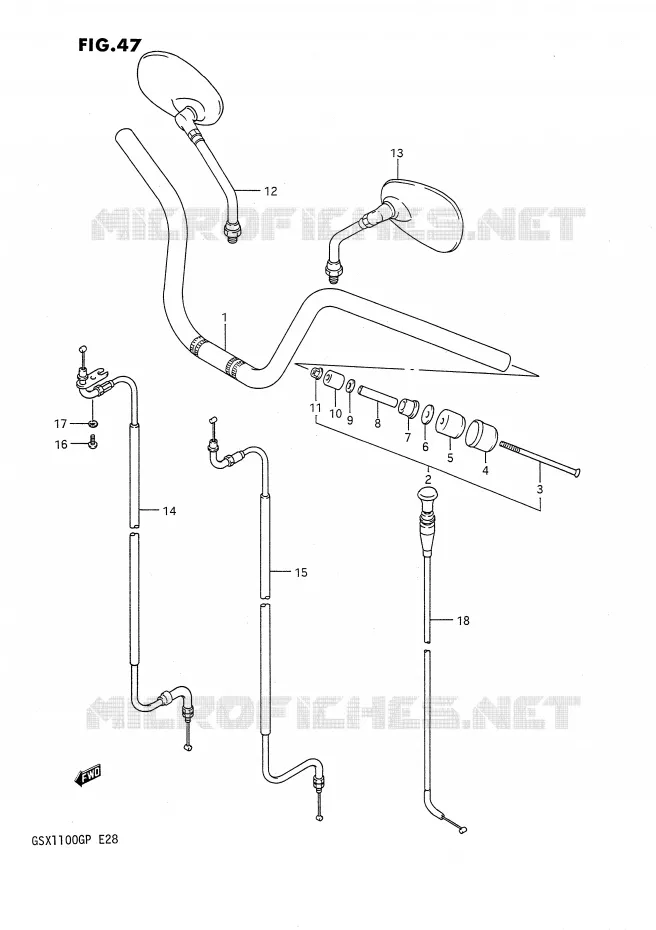 STUUR Suzuki MOTO 1100 GSX-G 1992  GSX1100GN(E28)