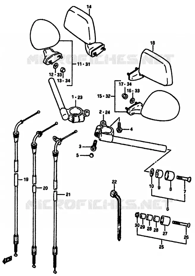 STUUR Suzuki MOTO 750 GSX-R 1987  GSX-R750XH(F/G/H)
