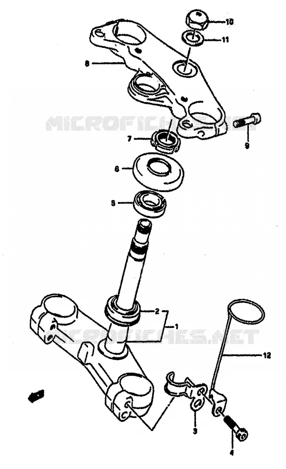 STUURKOLOM Suzuki MOTO 1100 GSX-R 1991  GSX-R1100M(M/N)