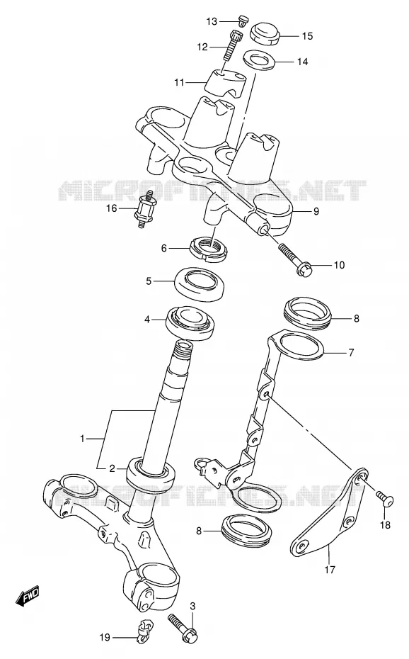 STUURKOLOM Suzuki MOTO 600 BANDIT 1996  GSF600T/GSF600ST/GSF600UT/GSF600SUT