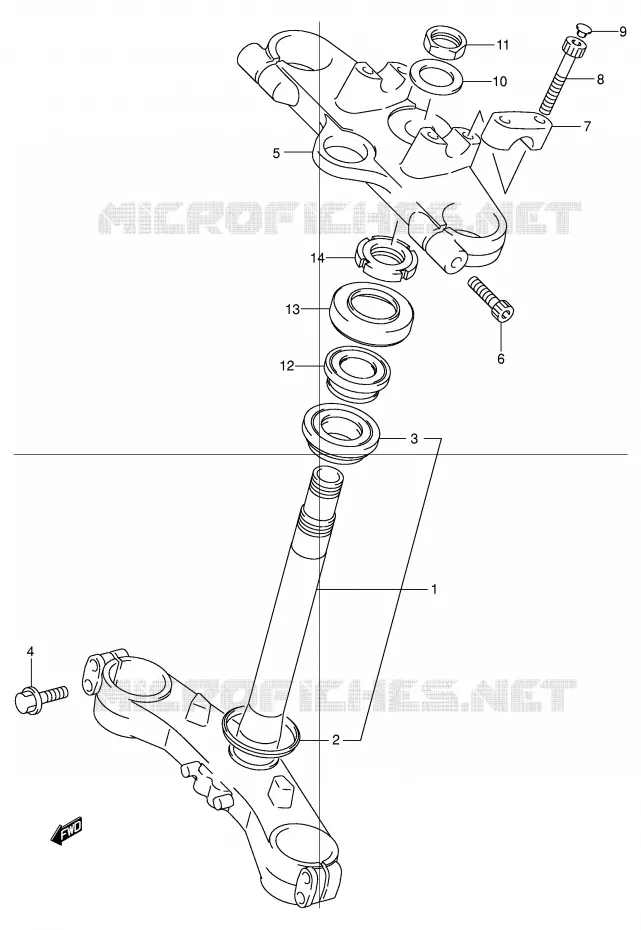 STUURPEN (VOIR NOTE) Suzuki MOTO 600 BANDIT 2000  GSF600SUY(E2)