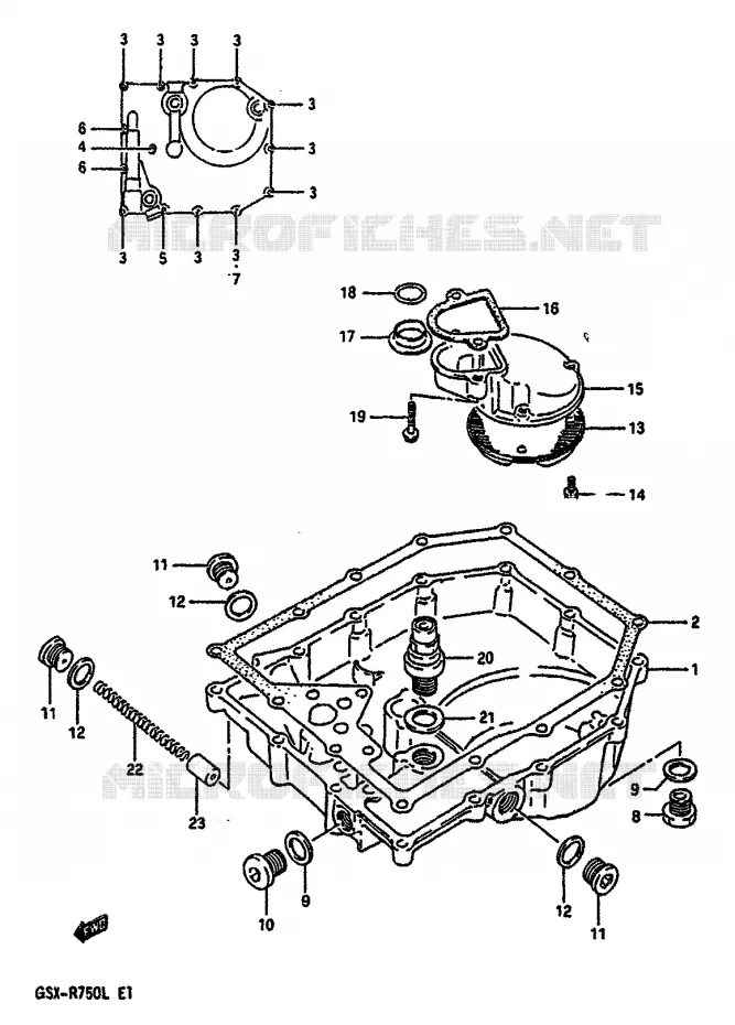 SUMP (MODELE L) Suzuki MOTO 750 GSX-R 1988  GSX-R750J(J/K/L)
