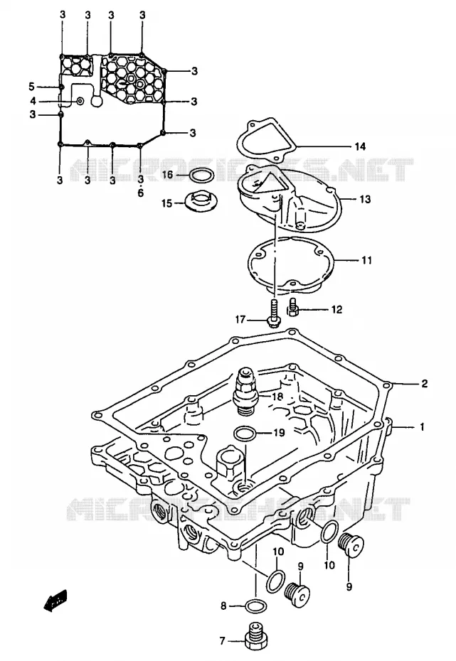 SUMP Suzuki MOTO 1200 BANDIT 1998  GSF1200W/GSF1200SW/GSF1200SAW