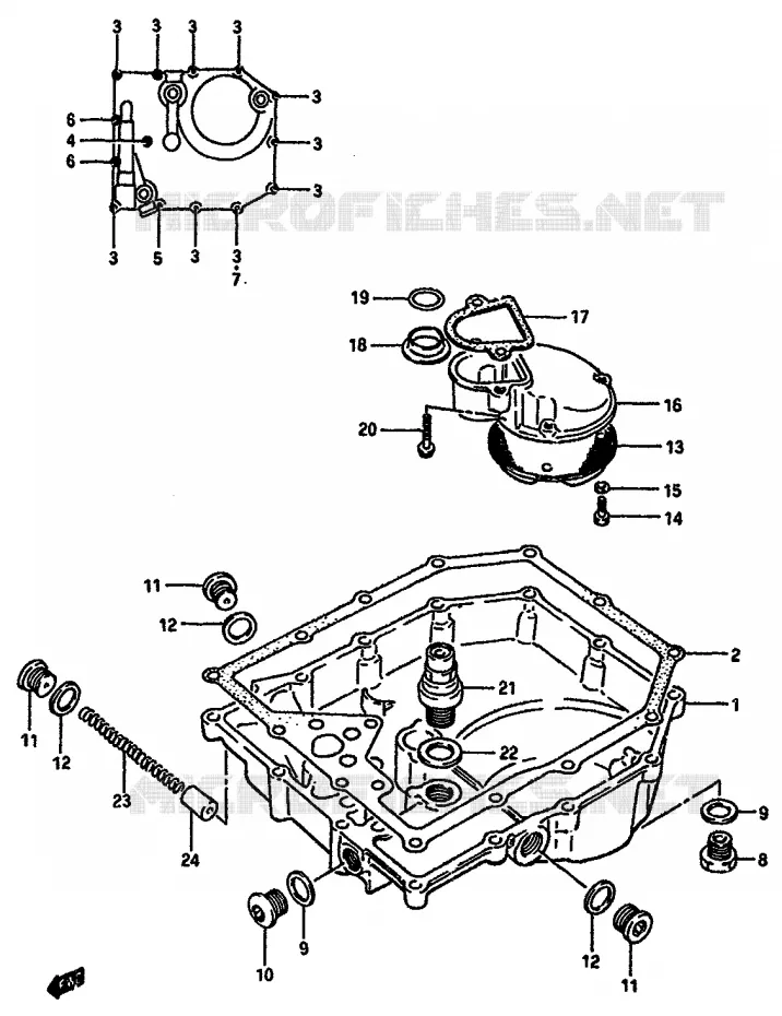 SUMP Suzuki MOTO 750 GSX-R 1986  GSX-750G(F/G/H) E34