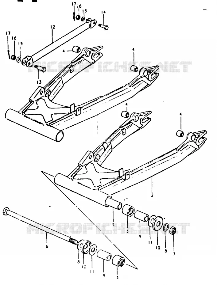 SWINGARM (GSX1100ET, GSX1100EX) Suzuki MOTO 1100 GSX-E 1981  GSX1100EX(T/X)