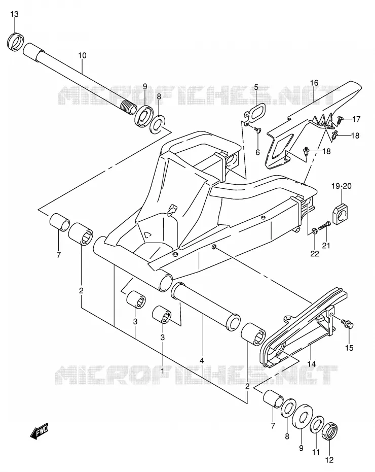 SWINGARM Suzuki MOTO 600 GSX-R 2004  GSX-R600U2K4(E2)