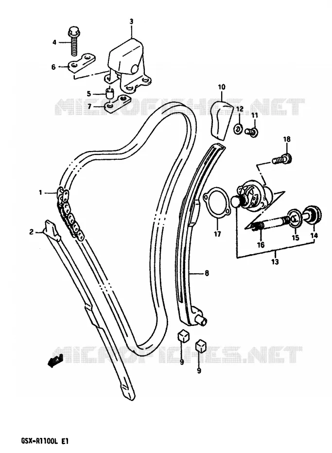 TIMING Suzuki MOTO 1100 GSX-R 1989  GSX-R1100K(K/L)