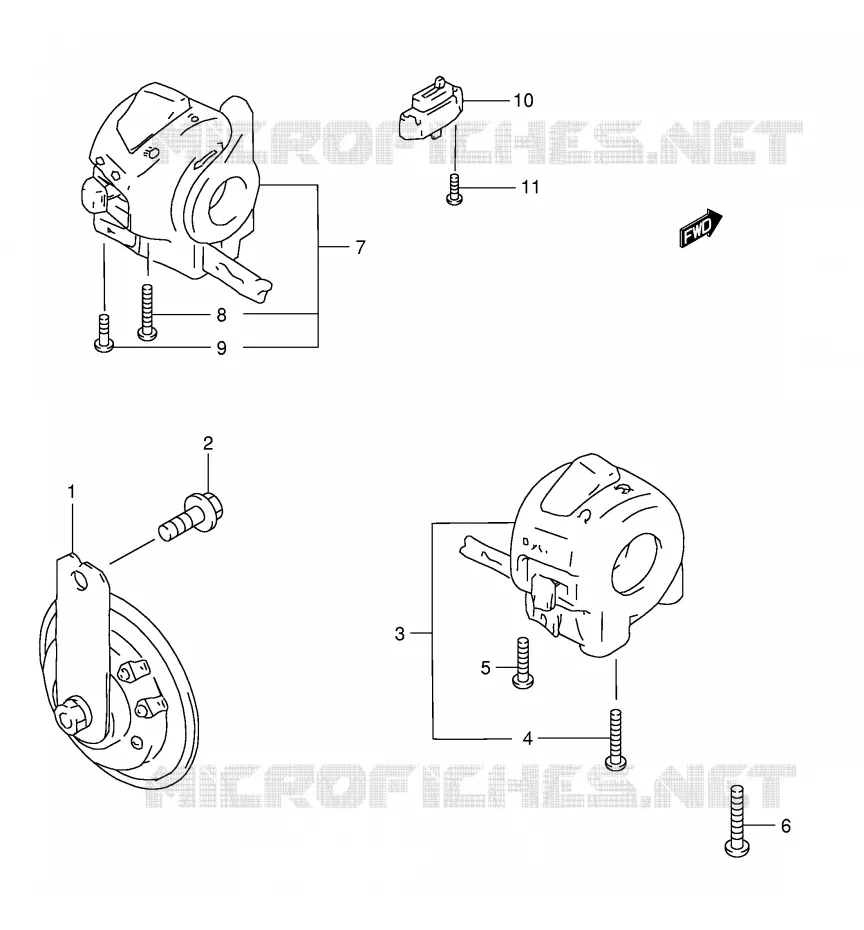 TOETER - SWITCH Suzuki MOTO 1200 BANDIT 1997  GSF1200SV(E28)