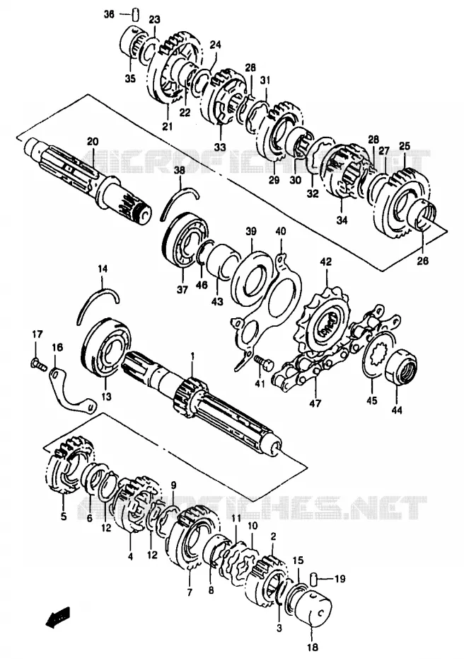 TRANSMISSION Suzuki MOTO 1200 BANDIT 2000  GSF1200SAY(T/V/W/X/Y)