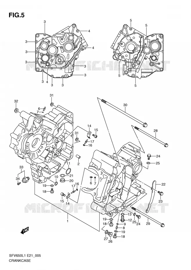 CASING Suzuki MOTO 650 GLADIUS 2011  SFV650L1(E21)