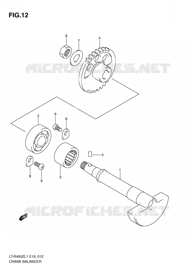 CRANK BALANCER (LT-R450L1 E19) Suzuki QUAD 450 QUADRACER 2011  LT-R450L1(E19)