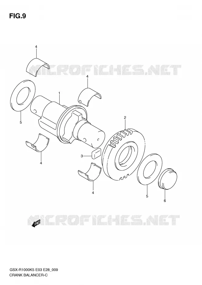 CRANK BALANCER Suzuki MOTO 1000 GSX-R 2006  GSX-R1000 K6 (E03)