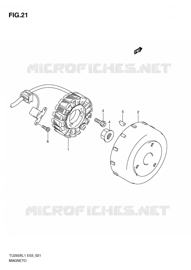 ONTSTEKING Suzuki MOTO 250 TU 2011  TU250XL1(E3)