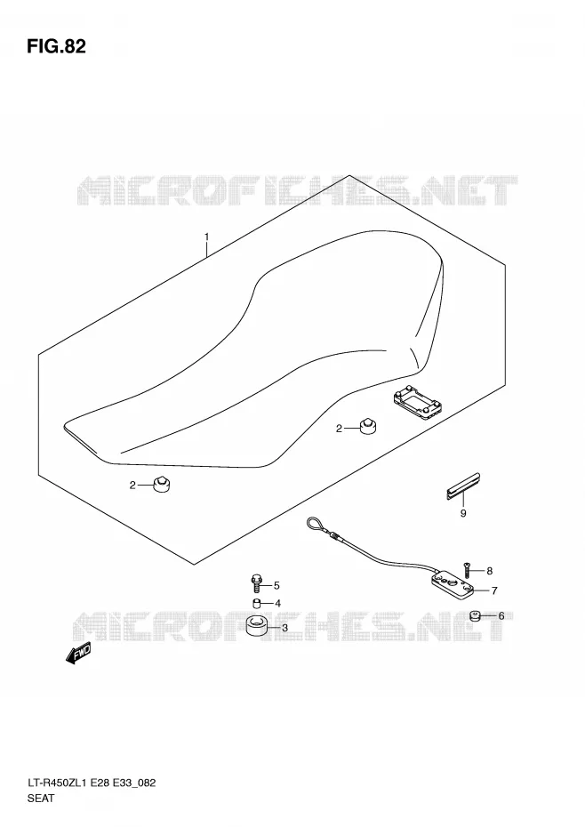 SEAT (LT-R450ZL1 E28) Suzuki QUAD 450 QUADRACER 2011  LT-R450ZL1(E28/E33)