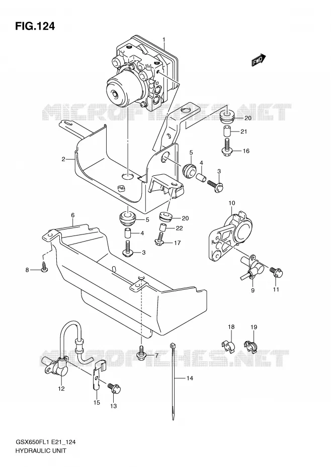 ABS  (GSX650FUAL1 E21) Suzuki MOTO 650 GSX-F 2011  GSX650FUAL1(E21)