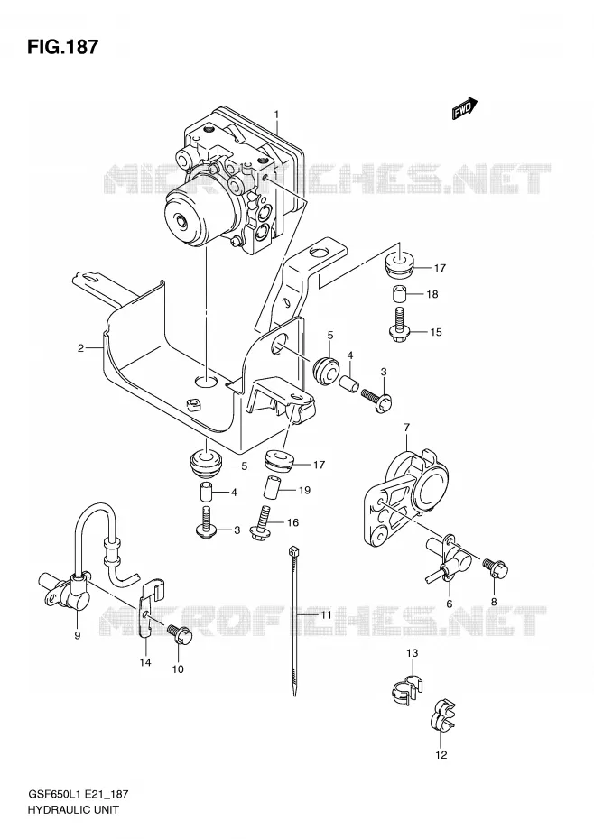 ABS (GSF650SAL1 E21) Suzuki MOTO 650 BANDIT 2011  GSF650SL1(E21)