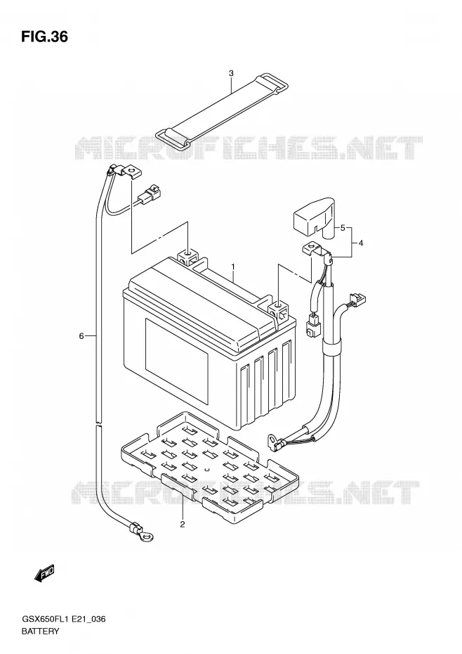 ACCU (GSX650FAL1 E21) Suzuki MOTO 650 GSX-F 2011  GSX650FL1(E21)