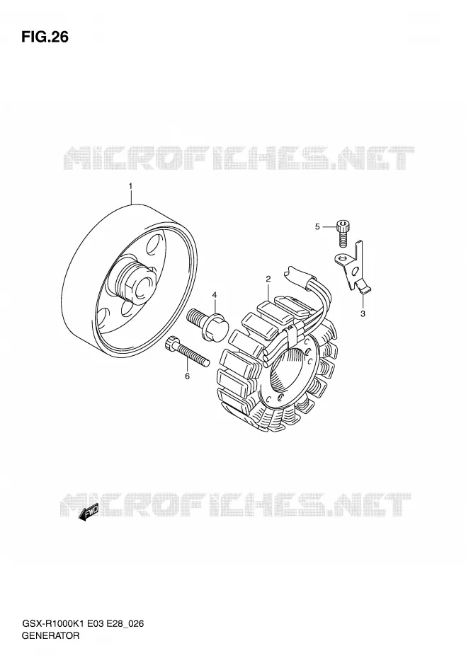 ALTERNATOR Suzuki MOTO 1000 GSX-R 2002  GSX-R1000K2(E3/E28)
