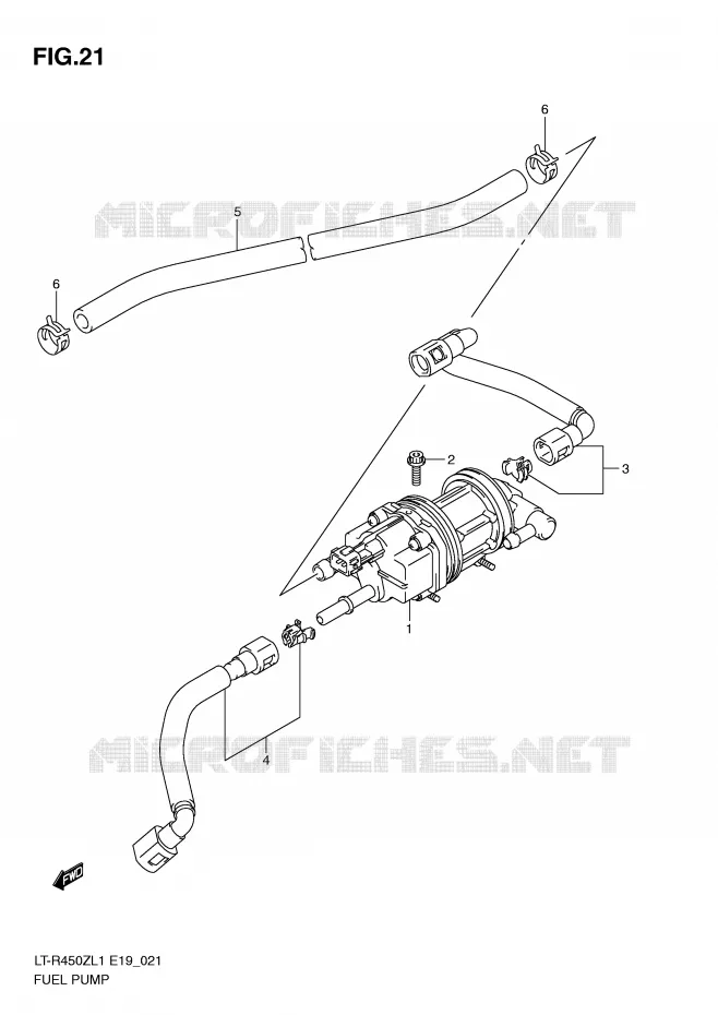 BENZINE POMP (LT-R450L1 E19) Suzuki QUAD 450 QUADRACER 2011  LT-R450ZL1(E19)