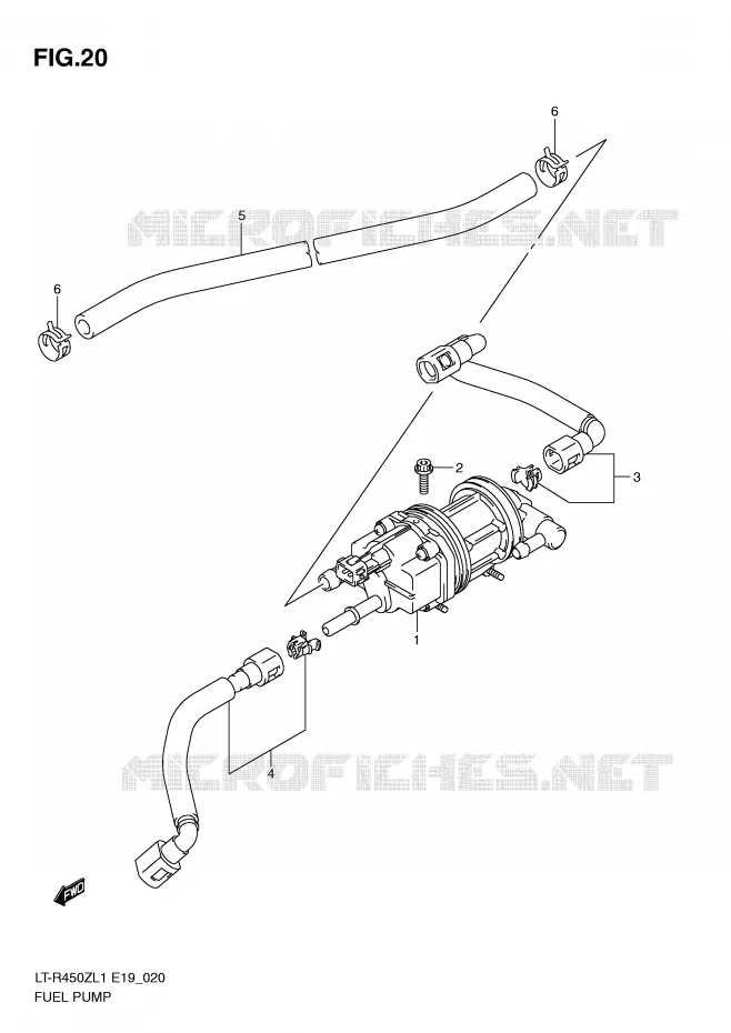 BENZINE POMP (LT-R450ZL1 E19) Suzuki QUAD 450 QUADRACER 2011  LT-R450ZL1(E19)